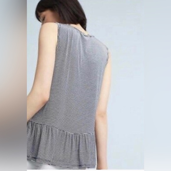 Anthropologie Eri + Ali peplum striped pocket tee - Picture 3 of 4
